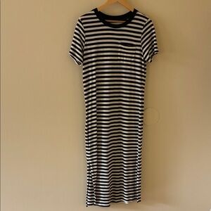 Striped Short Sleeve T-Shirt Dress